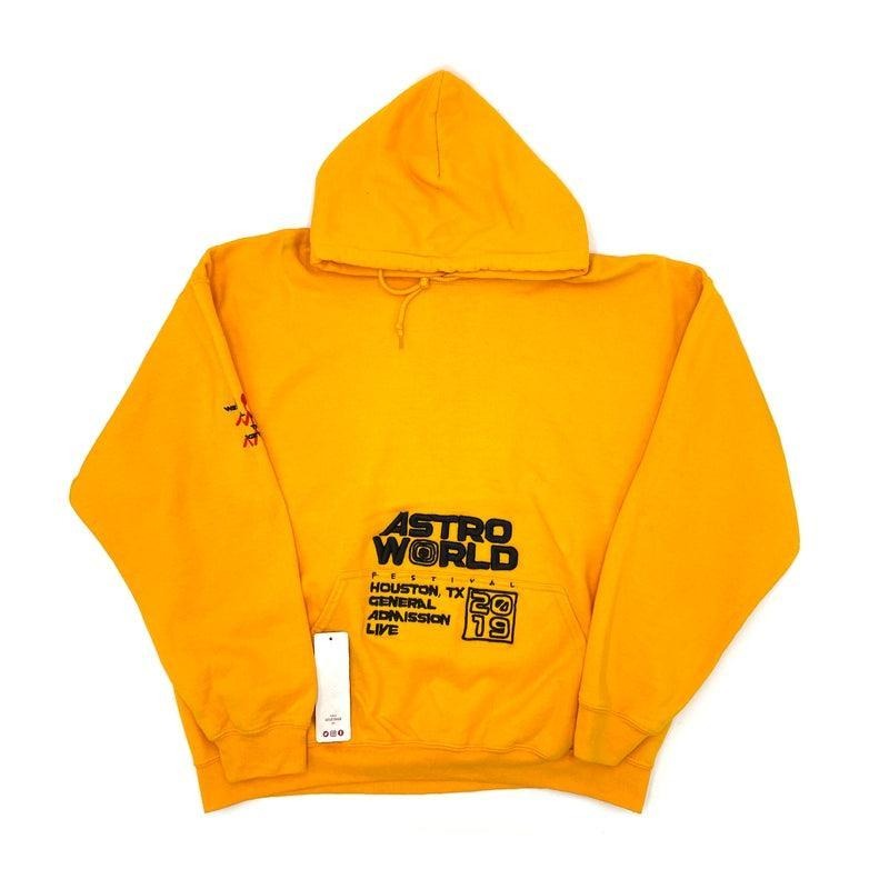 Travis Scott Official Souvenir Gold Hoodie 93665-575 Men's Size S-XL T-Shirts, Sweatshirt | CiraTrend.com
