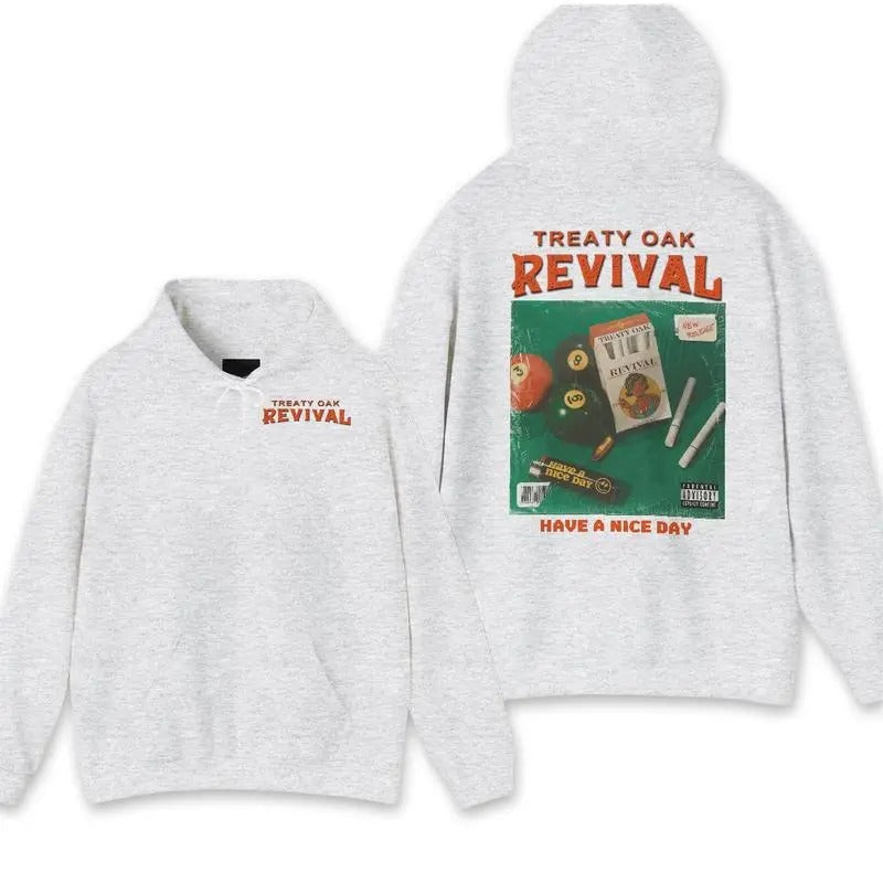 Treaty Oak Revival Hoodie - Retro Style Celebrate Tshirt Sweatshirt Hoodie Pullover Menswear Classic Cotton | CiraTrend.com