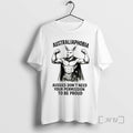Trending Australiaphobia Aussies Dont Need Your Permission To Be Proud Kangaroo Australian Flag Graphic Premium T-Shirts,...