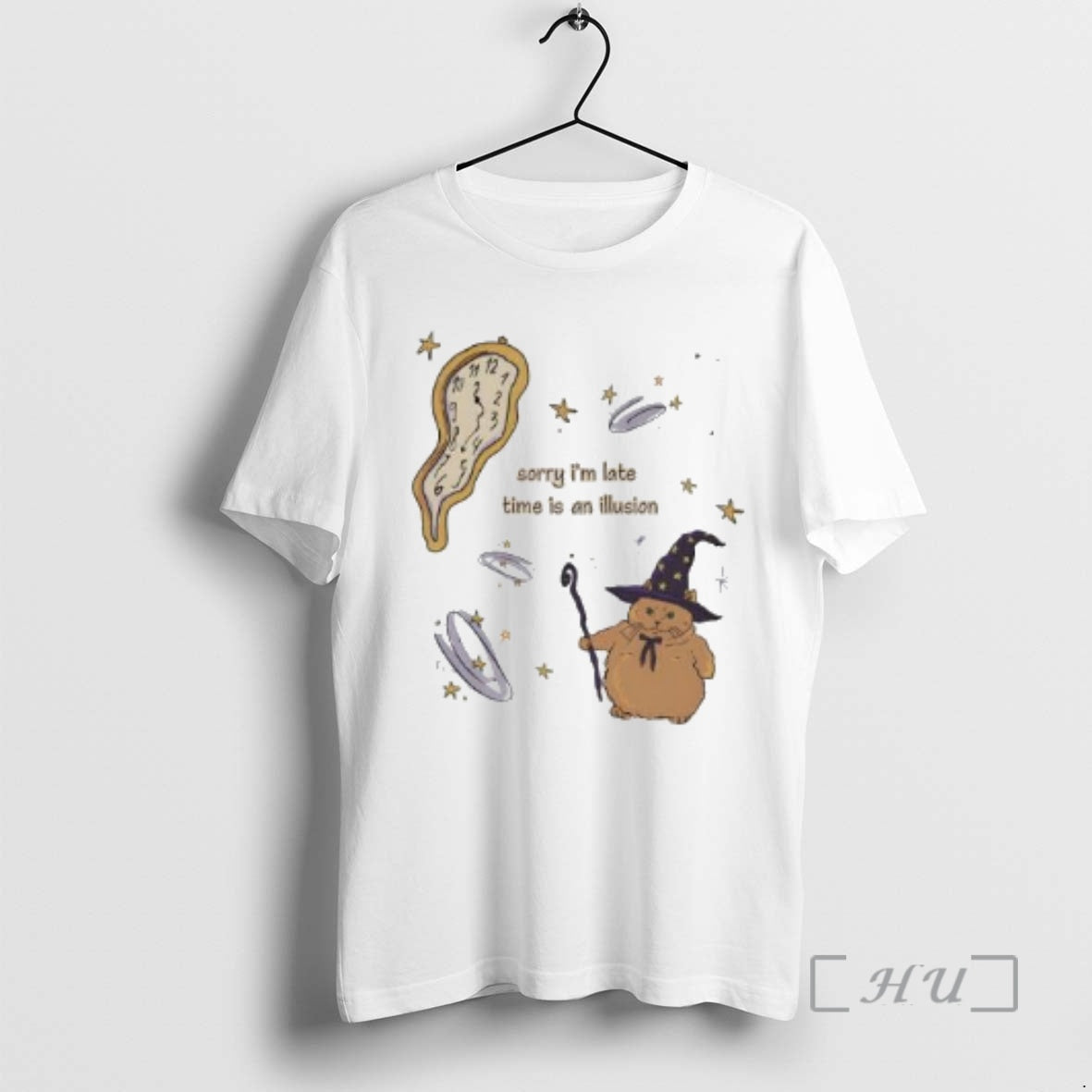 Trending Cat Sorry Im Late Time An Illusion T-Shirts, Hoodie, Sweatshirt | CiraTrend.com