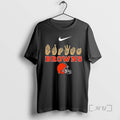 Trending Cleveland Browns Deaf Awareness Care Understand Love Hand Signs Double Sided Graphic Premium T-Shirts, Hoodie,...