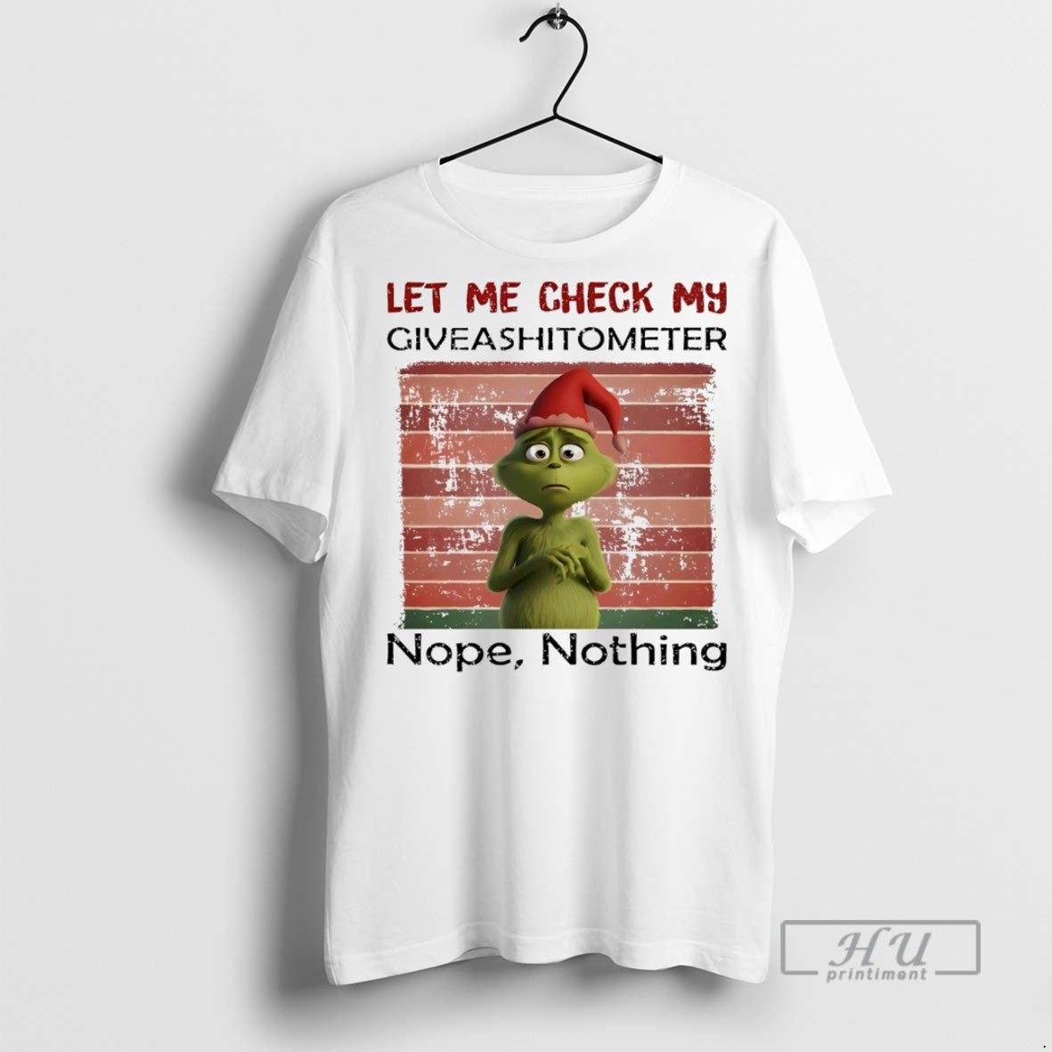 Trending Grinch Let Me Check My Giveashitometer Nope Nothing Christmas White T Shirt