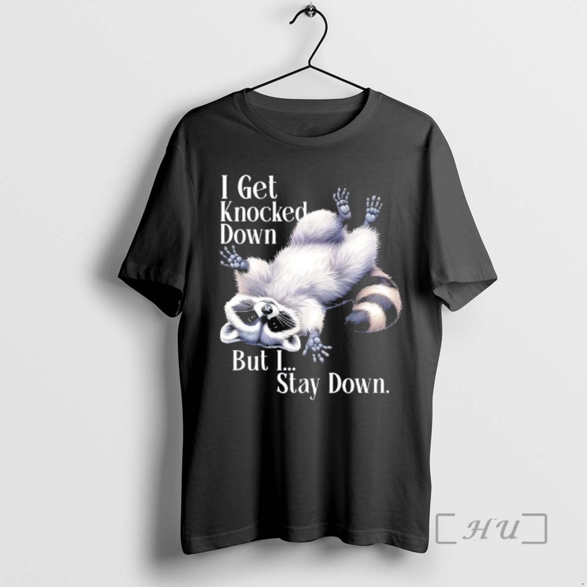Trending I Get Knocked Down But I Stay Down Funny Raccoon Premium T Shirts Sweater Hoodie, Sweatshirt | CiraTrend.com