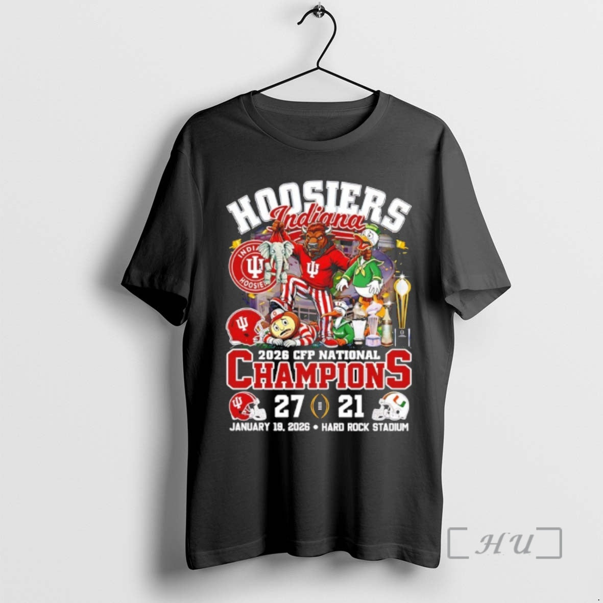 Trending Indiana Beat Miami 2026 College Football National Champions Mascot T-Shirts, Hoodie, Sweatshirt | CiraTrend.com