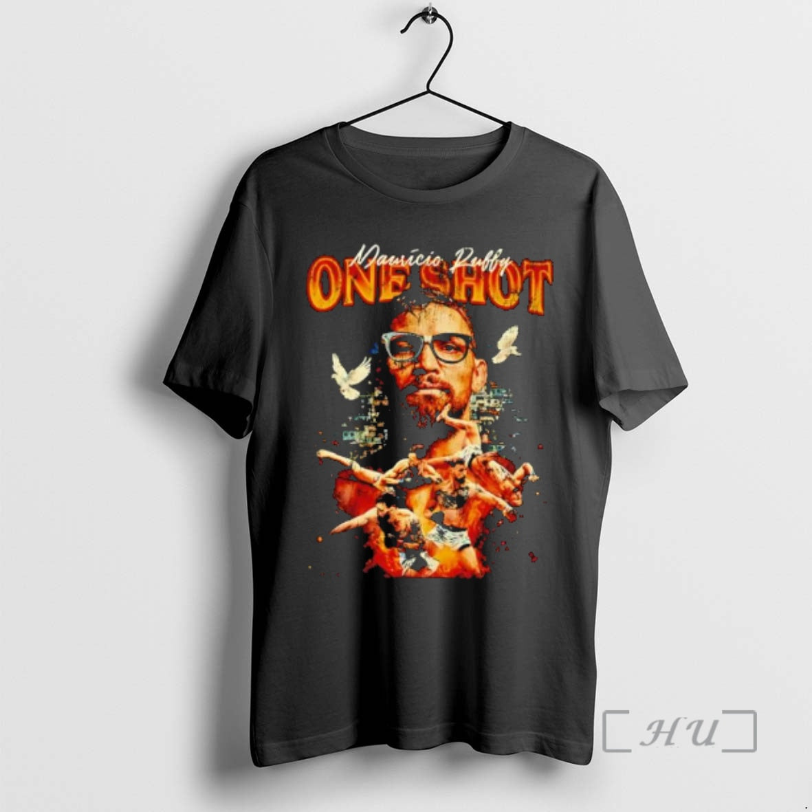 Trending Mauricio Ruffy One Shot Portrait With Doves Favela Action Fighting Premium T Shirts Sweater Hoodie, Sweatshirt