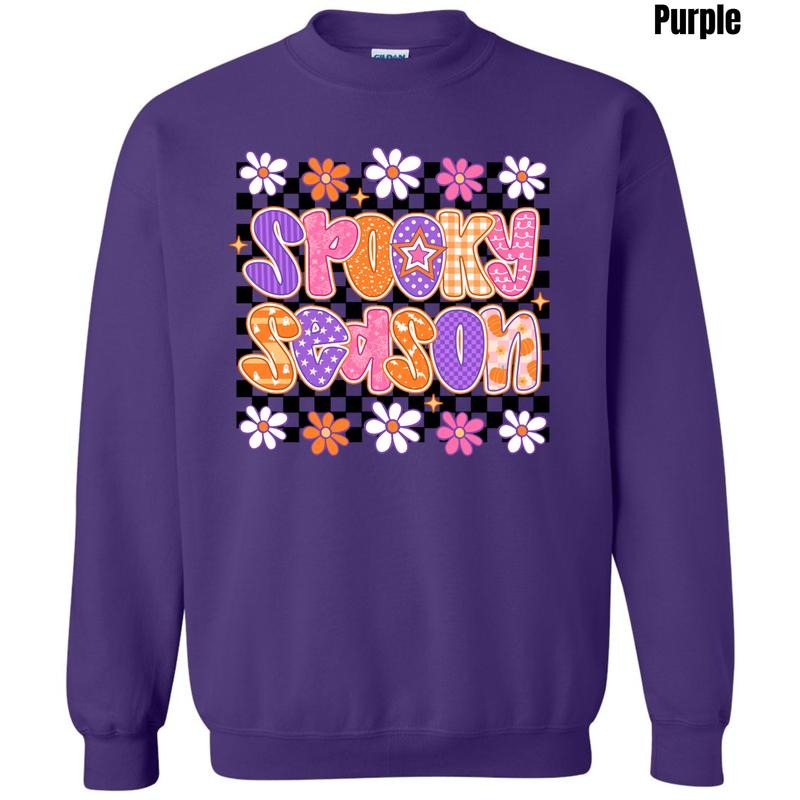 Trendy Checker Spooky Season Sweatshirt 'NLB' T-Shirts, Hoodie | CiraTrend.com