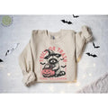 Trick or Trash Sweatshirt Womens Halloween Cotton Womenswear T-Shirts, Hoodie | CiraTrend.com