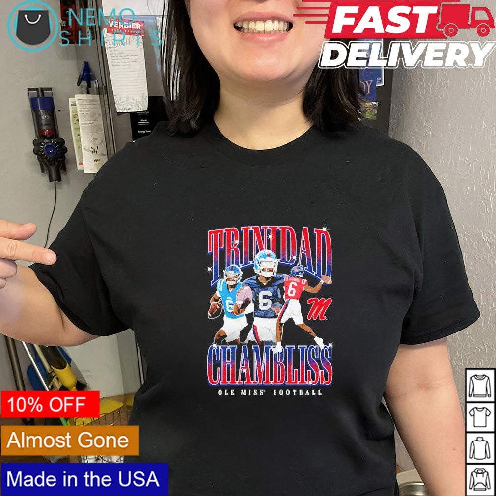 Trinidad Chambliss Ole Miss Rebels football player graphic shirt