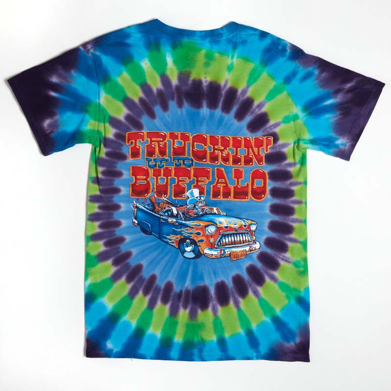 GRATEFUL DEAD Tie Dye T-Shirt, Truckin to Buffalo