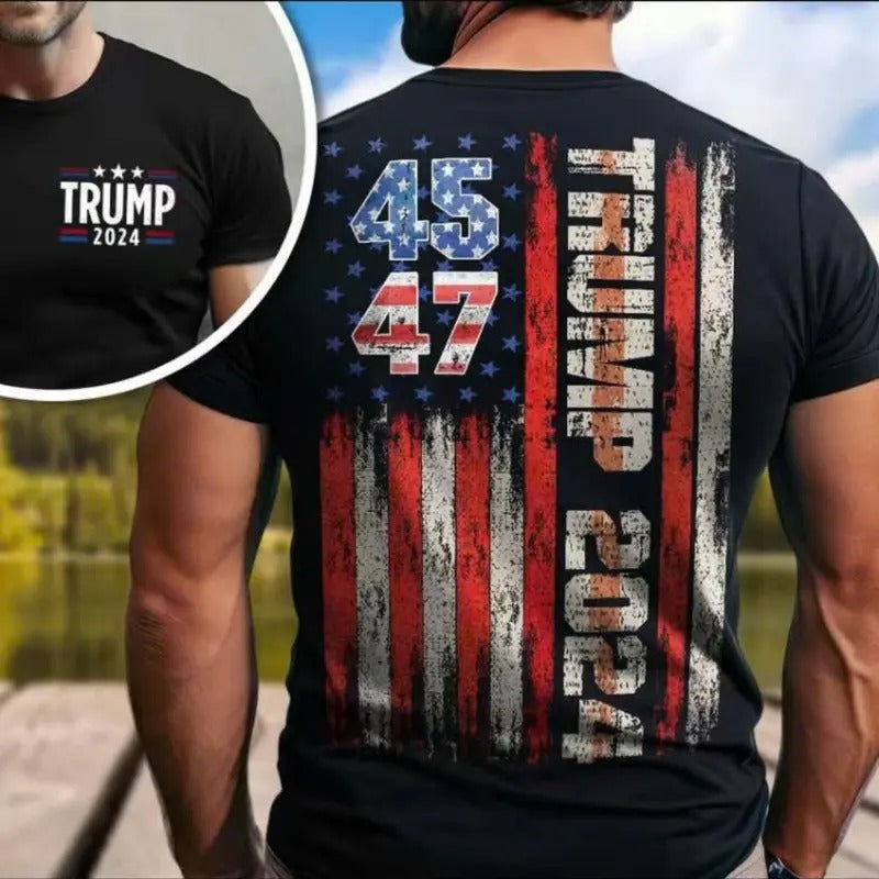 Trum 2024 Flag America Unisex T-Shirt Sweatshirt Hoodie Take America Back