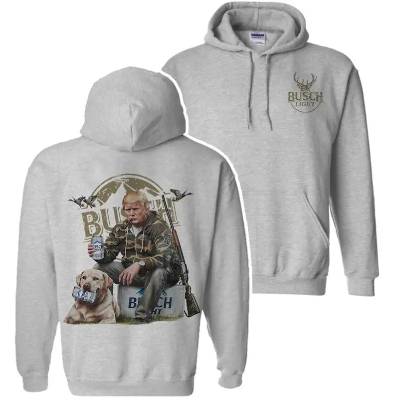 Trummm Hunting Busch Light Beer 2 Sided Hoodie, Gun Trummm Hunting Sweatshirt, Trummm Supporter Shirt For Color For Men...