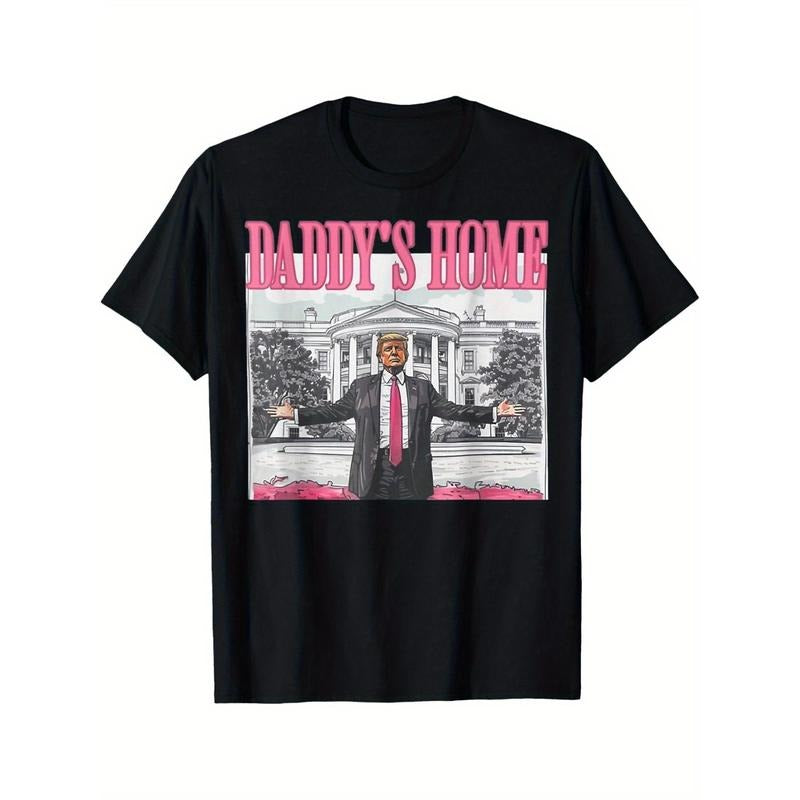 Trump 2024 Recaptures America, Dad's Home Trump Pink 2024 T-shirt made in usa Hoodie, Sweatshirt | CiraTrend.com