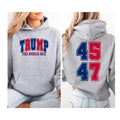 Trump 45 47 Hoodie, Trump Hoodie, Trump 2024, Donald Trump 47th President, Trump Sweat, Awakened Patriot, 45-47 Shirt,...