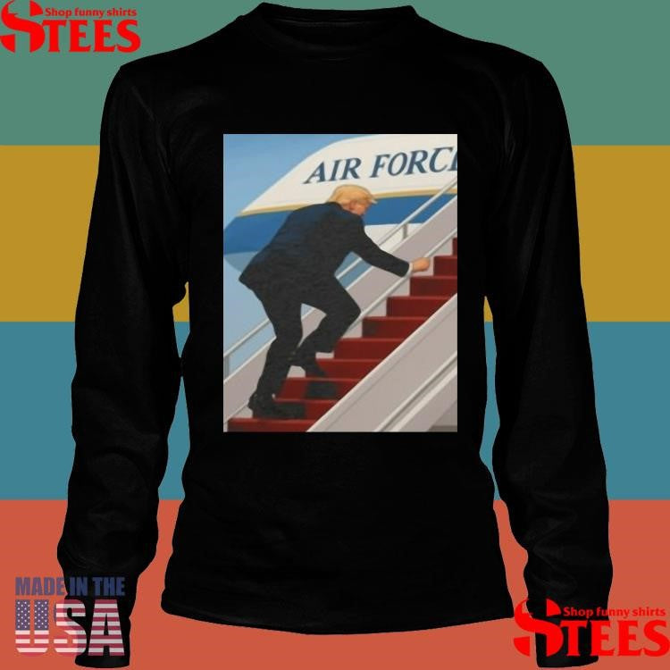 Trump Air Force One Stumble T-shirt Viral Moment 2025 Premium Youth T-shirt