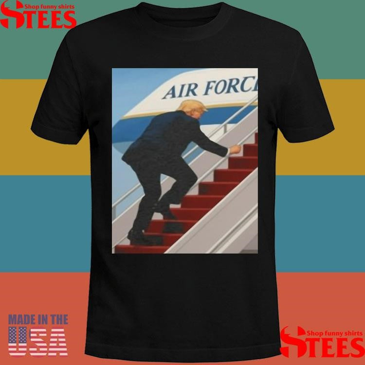Trump Air Force One Stumble T-shirt Viral Moment 2025 Premium Youth T-shirt