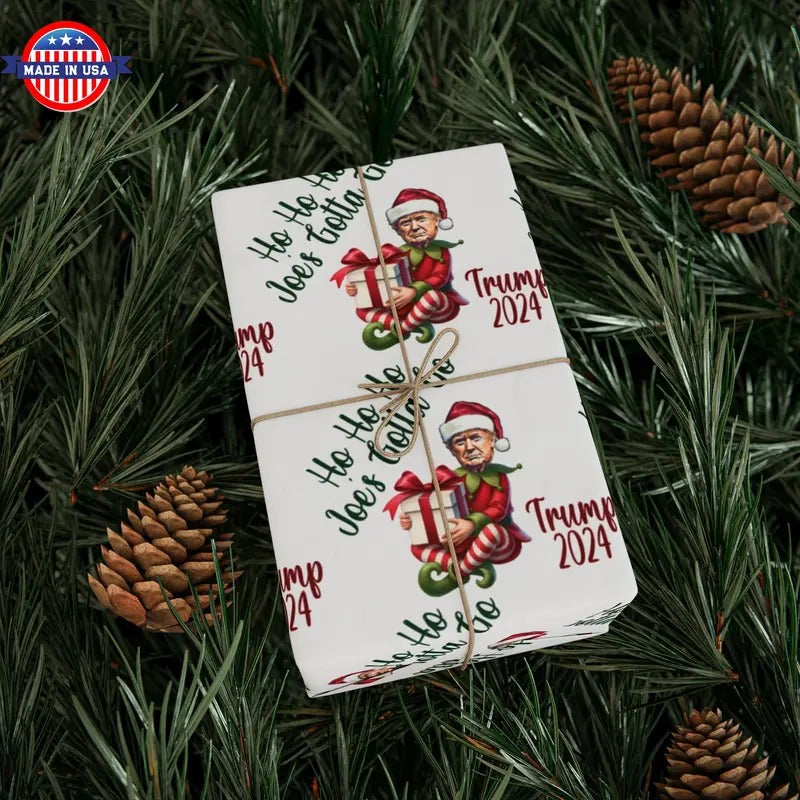 Trump Gift Wrap Christmas Gift Wrap Trump 2024 Trump Christmas Funny Gift Wrap Ho Ho Ho T-Shirts, Hoodie, Sweatshirt