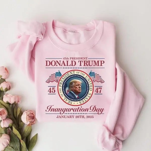 Trump Inauguration Day Sweatshirt, Trump 47 Crewneck Sweatshirt, Inauguration Day 2025 Sweater, 47 President Sweatshirt,...