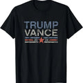 Trump JD Vance 2024 Retro Stripe and Star T-Shirt Hoodie, Sweatshirt | CiraTrend.com