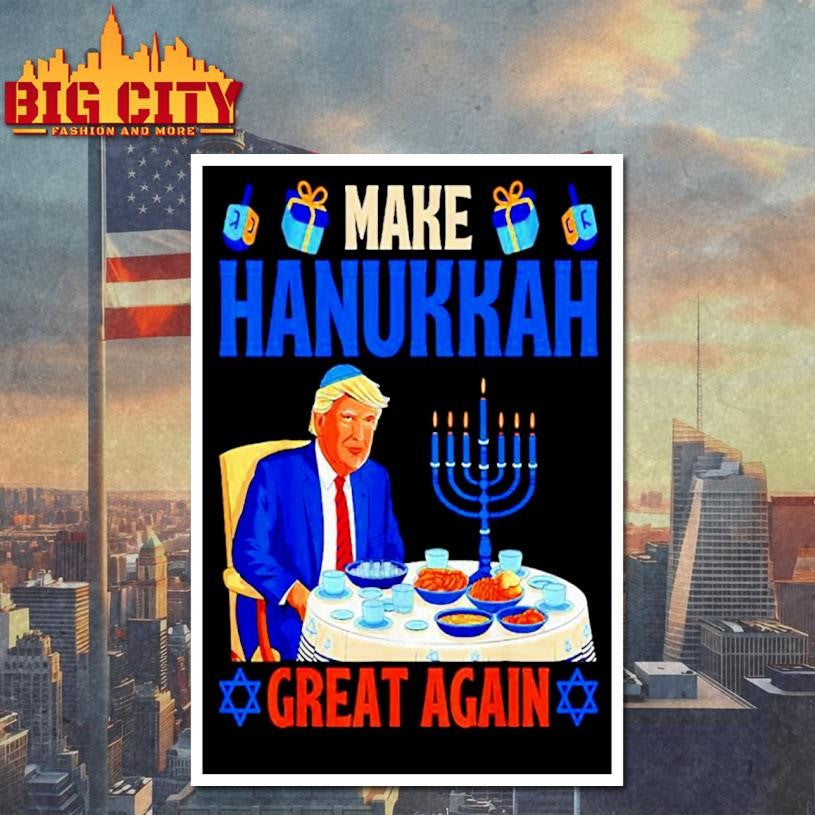 Trump Make Hanukkah Great Again Ugly Christmas Shirt