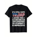 Trump Printed T-shirt Men's Casual Round Neck T-shirt Trump Voting Shirt 2024 T-Shirt Creative Voting Shirt Make America...
