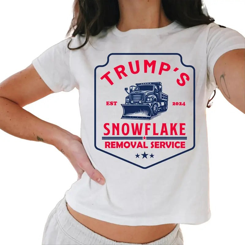 Trump'S Snowflake Removal Service 2024 Baby Tee Casual Comfort Hoodie, Sweatshirt | CiraTrend.com