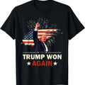 Trump Won Again 2024 Election President 47 th American Flag T-Shirt Hoodie, Sweatshirt | CiraTrend.com