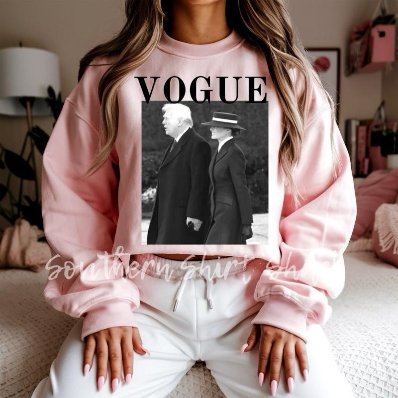 Trump and Melania Sweatshirt ~ Light Pink Trump Sweatshirt T-Shirts, Hoodie | CiraTrend.com