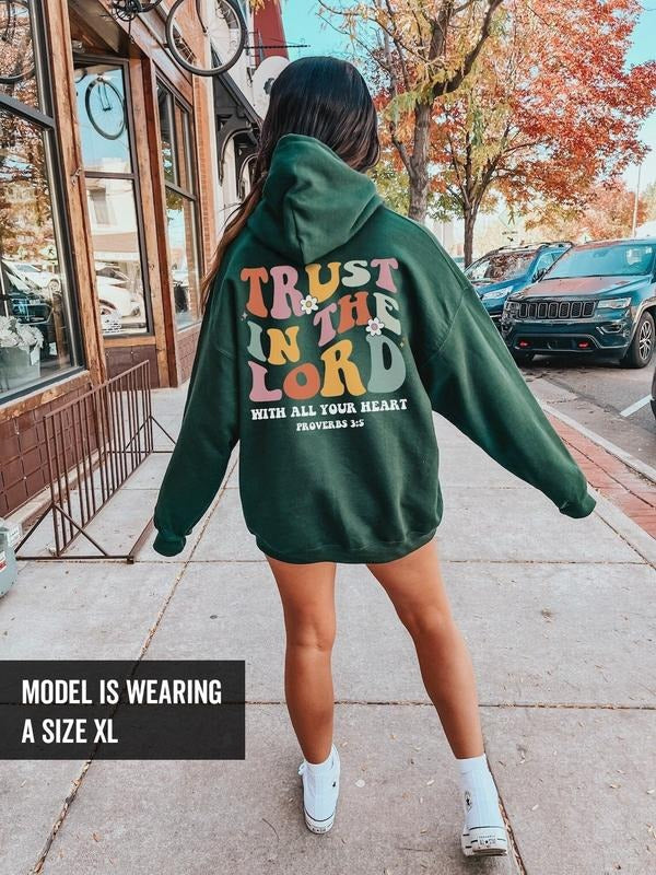Trust In The Lord Hoodie Retro Christian Hoodie Christian Jesus Hoodie Mental Health Hoodie Christian Clothes Jesus Clothes Y2k Hoodie  T-shirt, sweater and Hoodie