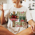 Jesus Christmas Cross Sweatshirt/Hoodie/Tshirt, Christmas Jesus Shirt, Retro Crewneck, Gift For Lovers, Cotton, Trendy...