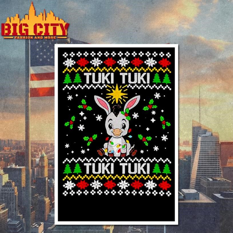 Tuki Burrito Sabanero Ugly Christmas Latino Navidad Holiday shirt