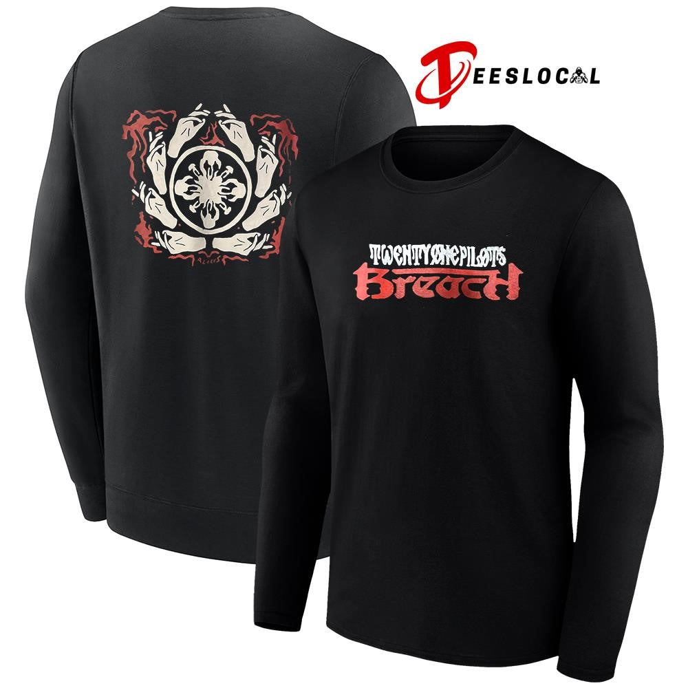 Twenty One Pilots breach hand sign graphic shirt