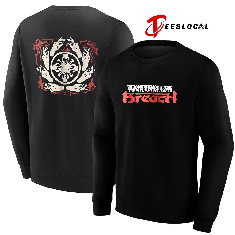 Twenty One Pilots breach hand sign graphic shirt