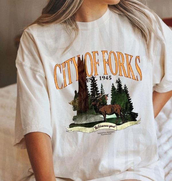 Twilight Saga Sweatshirt, City Of Forks Shirt, Edward Cullen, Fork Washington, Bella Swan Shirt Hoodie | CiraTrend.com