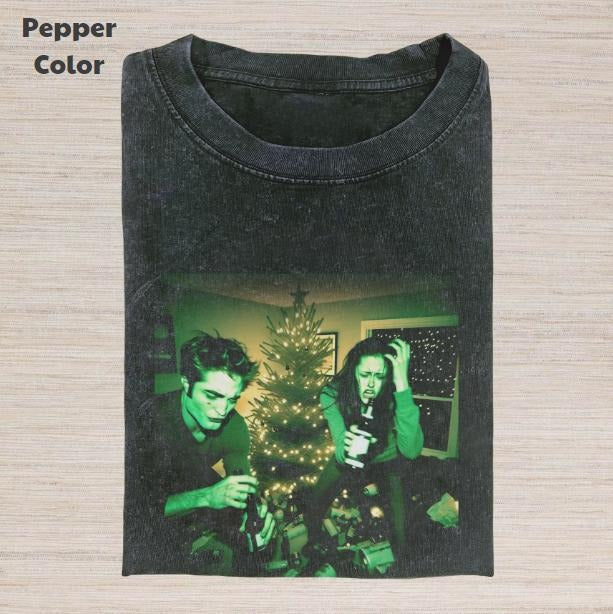 Twilight Vintage Graphic Tee, Edward Cullen And Bella Swan Drink Alcohol T-Shirt, Movies Tee, Unisex Meme Cringe Funny Dumb Shirt, Gift For Men Women, Menswear Womenswear Streetwear Cotton Comfort