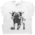 Two Headed Goat Shirt - Cute Goat Graphic T-Shirt Casual Menswear Hoodie, Sweatshirt | CiraTrend.com