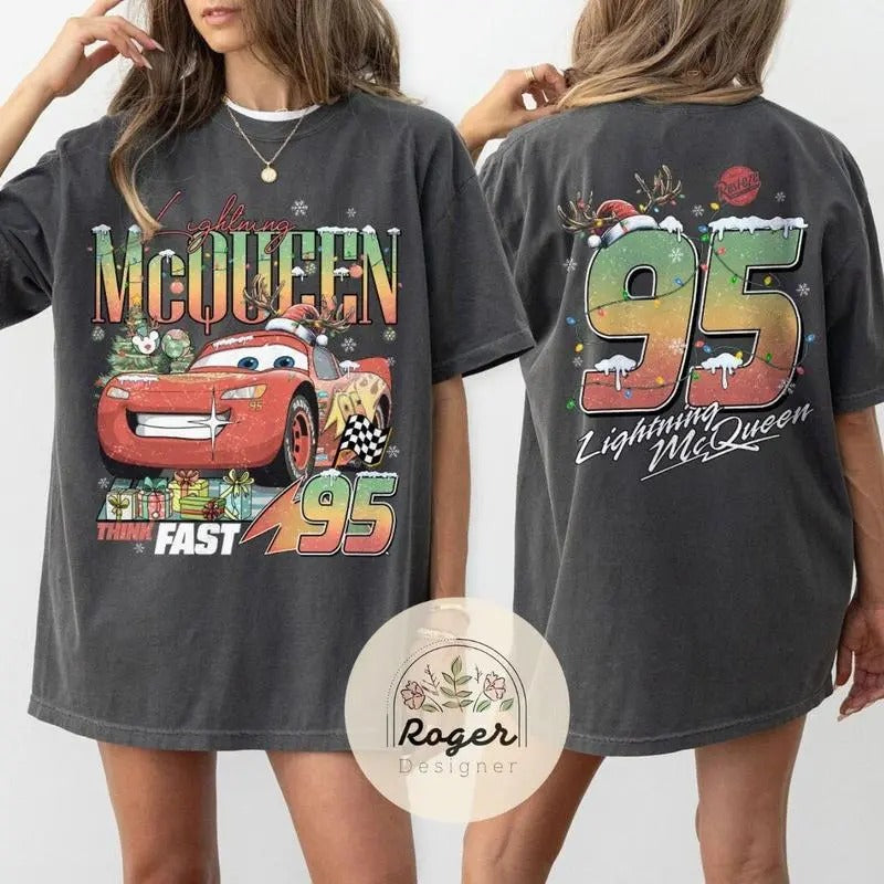 Two-sided Cars Christmas Shirt, McQueen Radiator Spring Cars Land Family Vacation 2024 Hoodie, Sweatshirt | CiraTrend.com