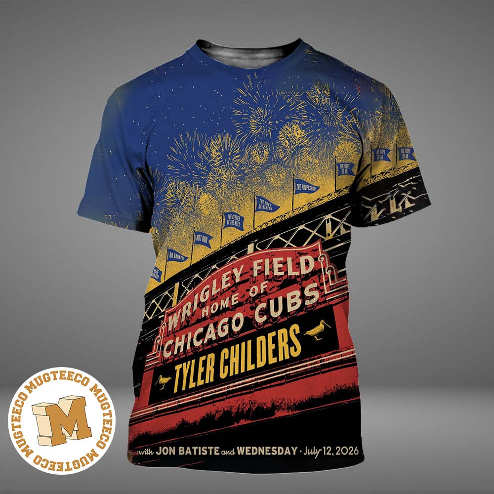 Tyler Childers Chicago Illinois Event Tee At Wrigley Field On July 12 2026 All Over Print Shirt