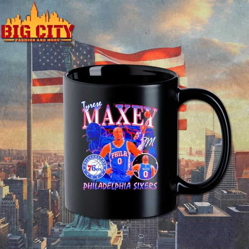 Tyrese Maxey #0 Philadelphia 76ers player signature collage Shirt