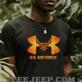 U.S. Air Force Logo Under Armour Style Cracked Earth Graphic T Shirt