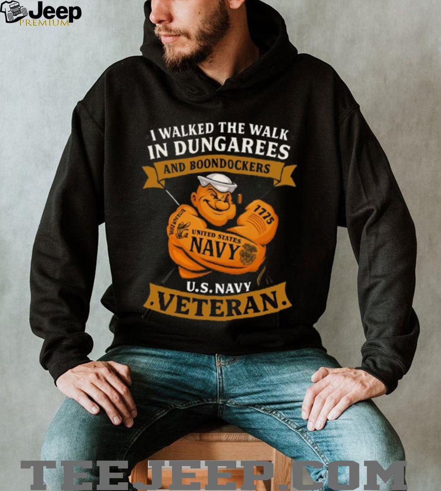 U.S. Navy Veteran Popeye Dungarees and Boondockers Black Tee