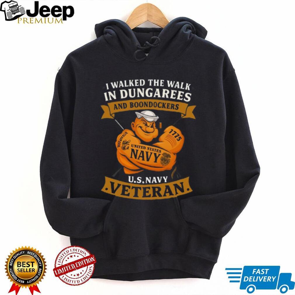 U.S. Navy Veteran Popeye Dungarees and Boondockers Black Tee