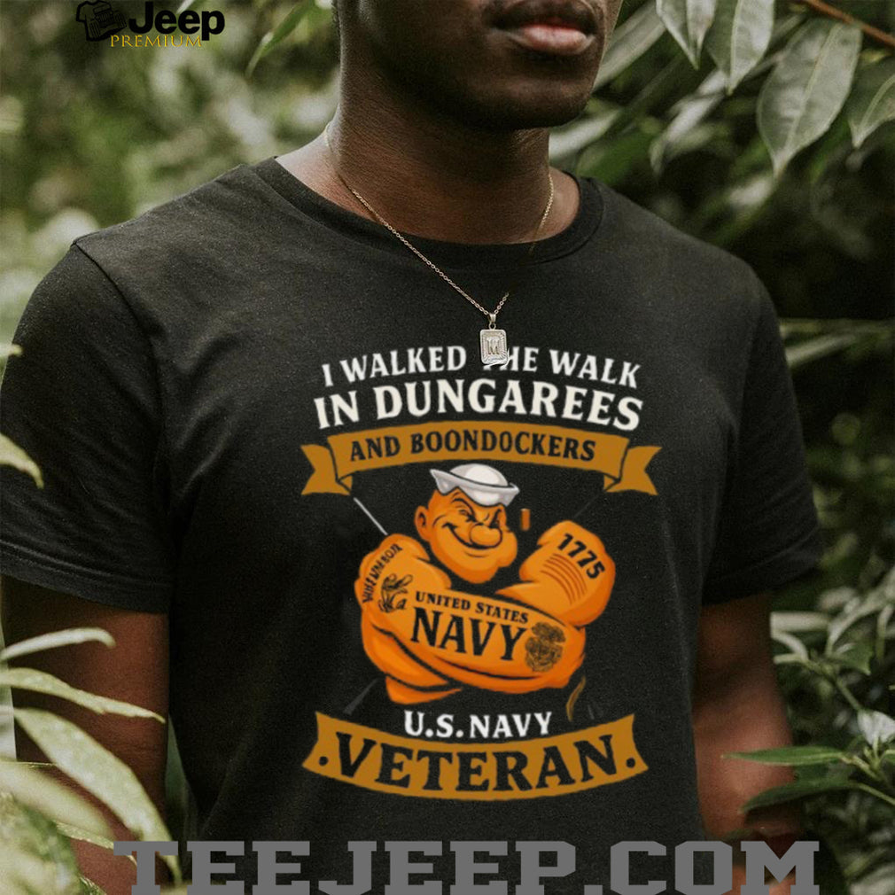 U.S. Navy Veteran Popeye Dungarees and Boondockers Black Tee