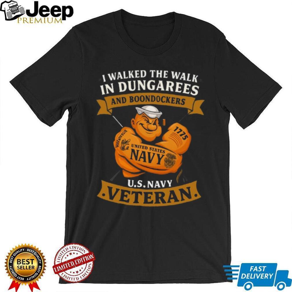U.S. Navy Veteran Popeye Dungarees and Boondockers Black Tee