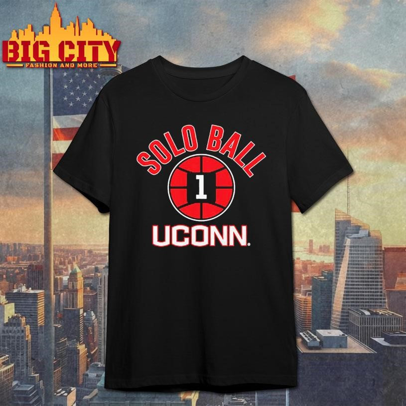 UConn Huskies Basketball Solo Ball #1 name number ball shirt