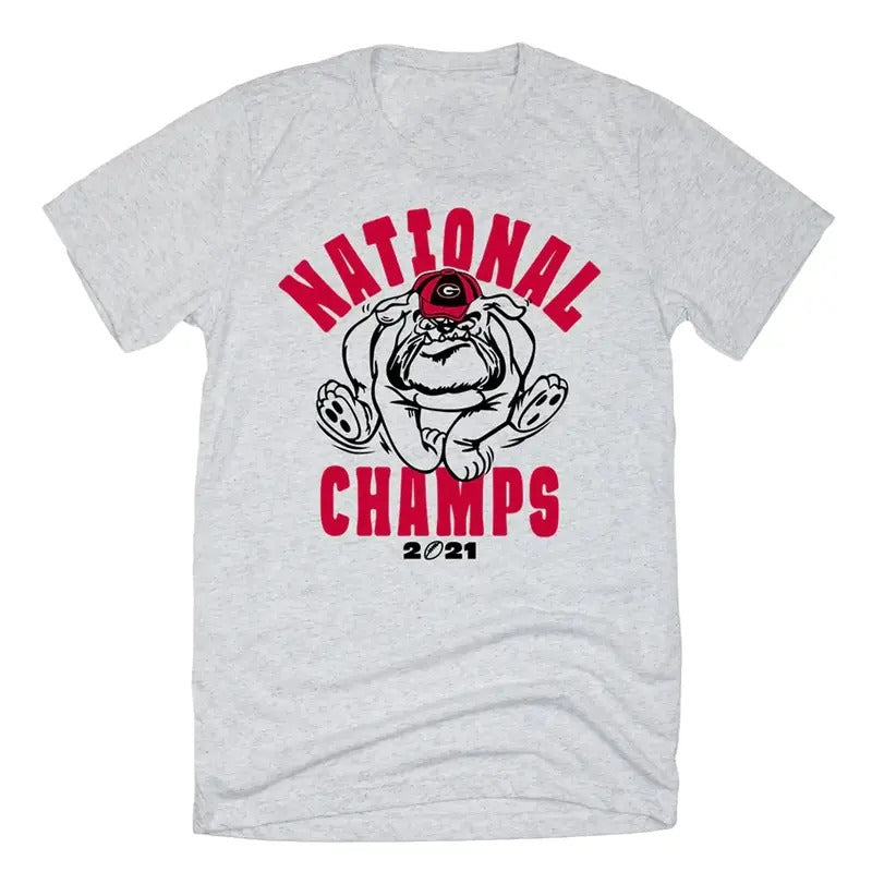 UGA 2021 National Champs Trendy Classic T-Shirt Printed Graphic Cotton Medium Unisex Retro Vintage Hoodie, Sweatshirt