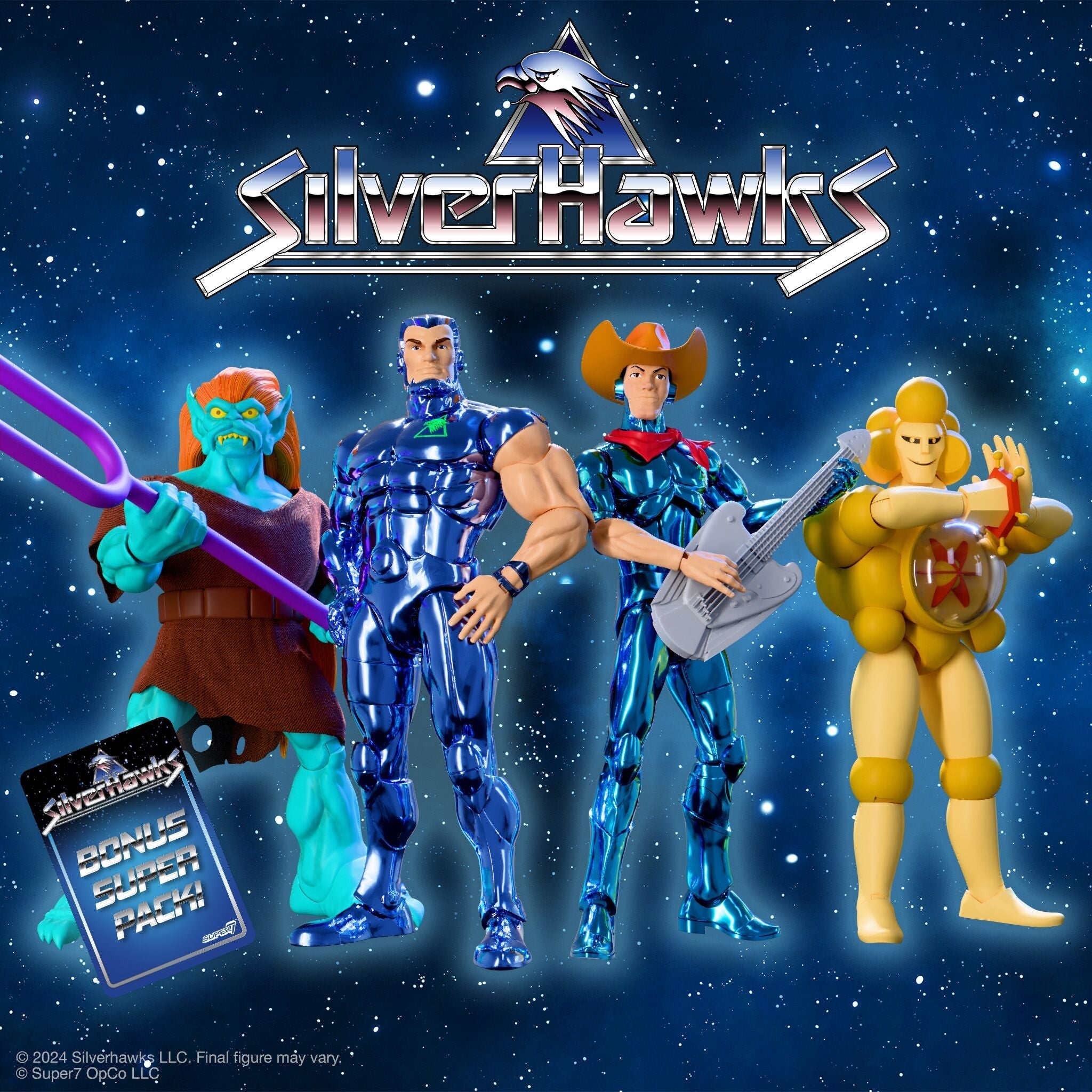 SilverHawks ULTIMATES! Wave 06 - Bluegrass (VAC Metal - Toy Version), Steelwill (VAC Metal - Toy Version),... (Image 2)