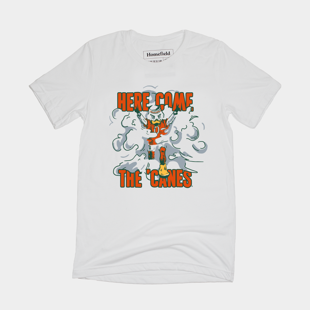 Here Come The ‚ÄòCanes Retro Smoke Tee Style001