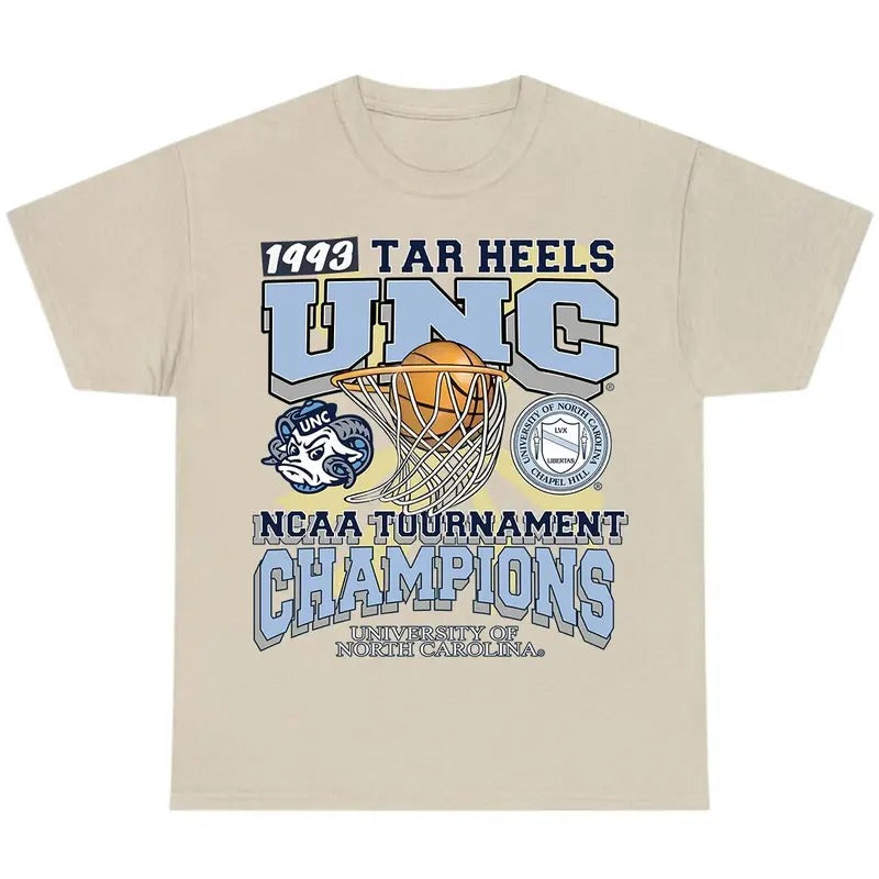 UNC Men Shirt 1993 TAR Heels UNC Champions T-Shir, Men's Tshirt, Men's Clothes