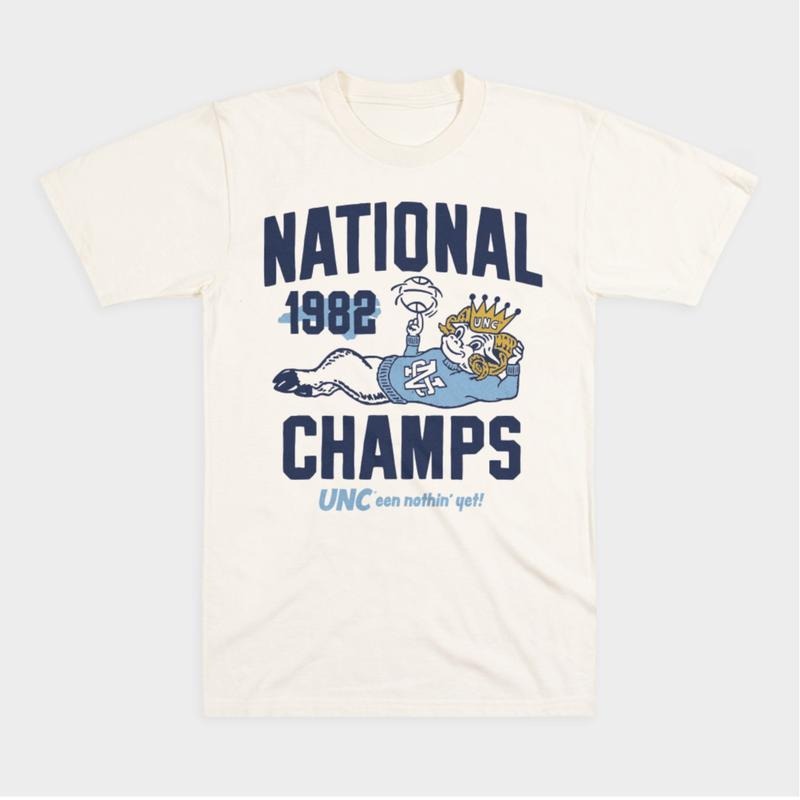 UNC Men's Basketball Vintage 1982 National Champs Tee Hoodie, Sweatshirt | CiraTrend.com
