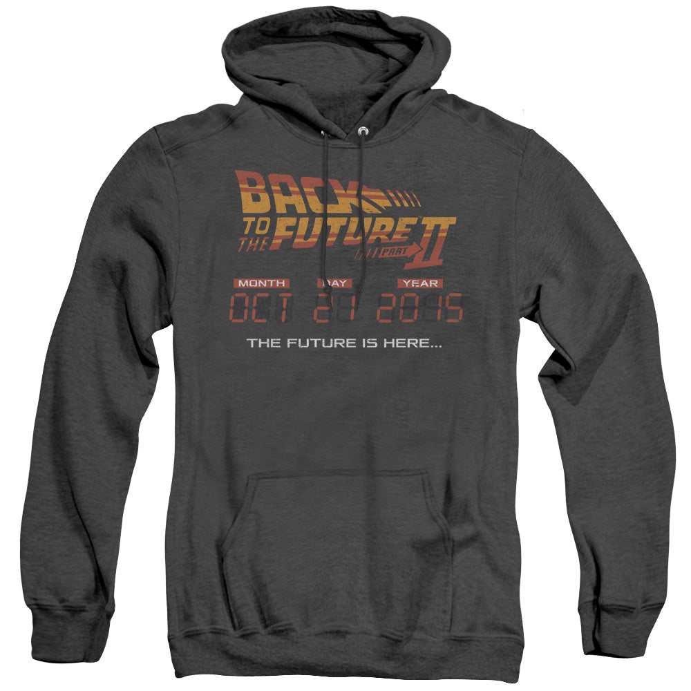 Back To The Future II Future Is Here Heather Mens Hoodie Black T-Shirts, Sweatshirt | CiraTrend.com
